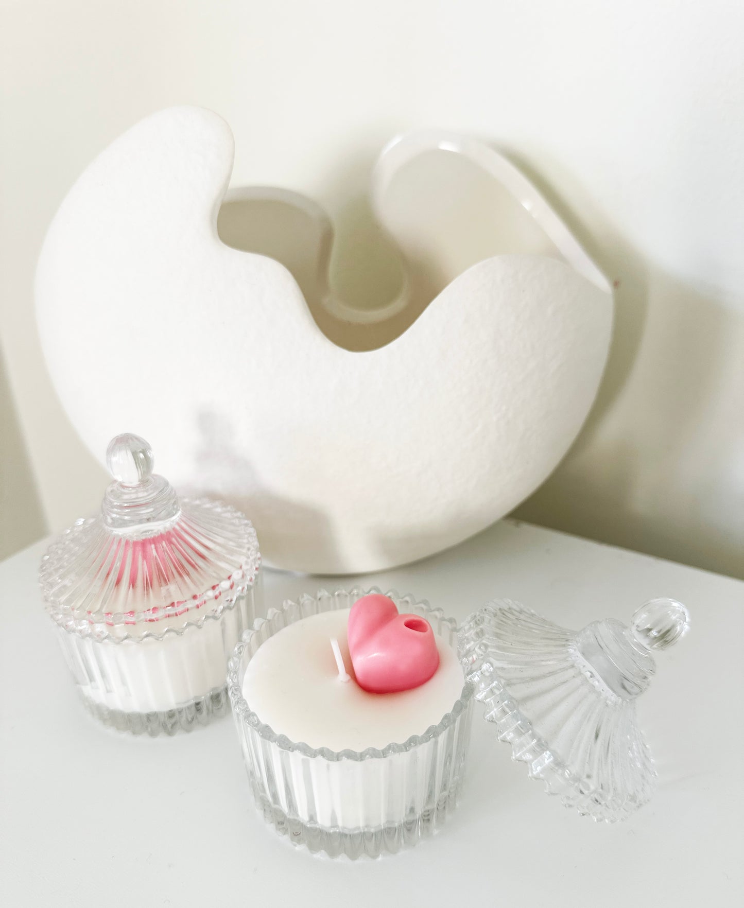 Vintage glass candle | soy wax candle | date night candle