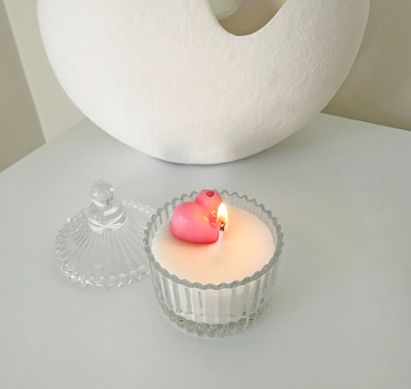 Vintage glass candle | soy wax candle | date night candle